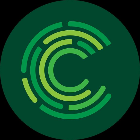 Cultivate Collective Logo, A set of concentric green Cs